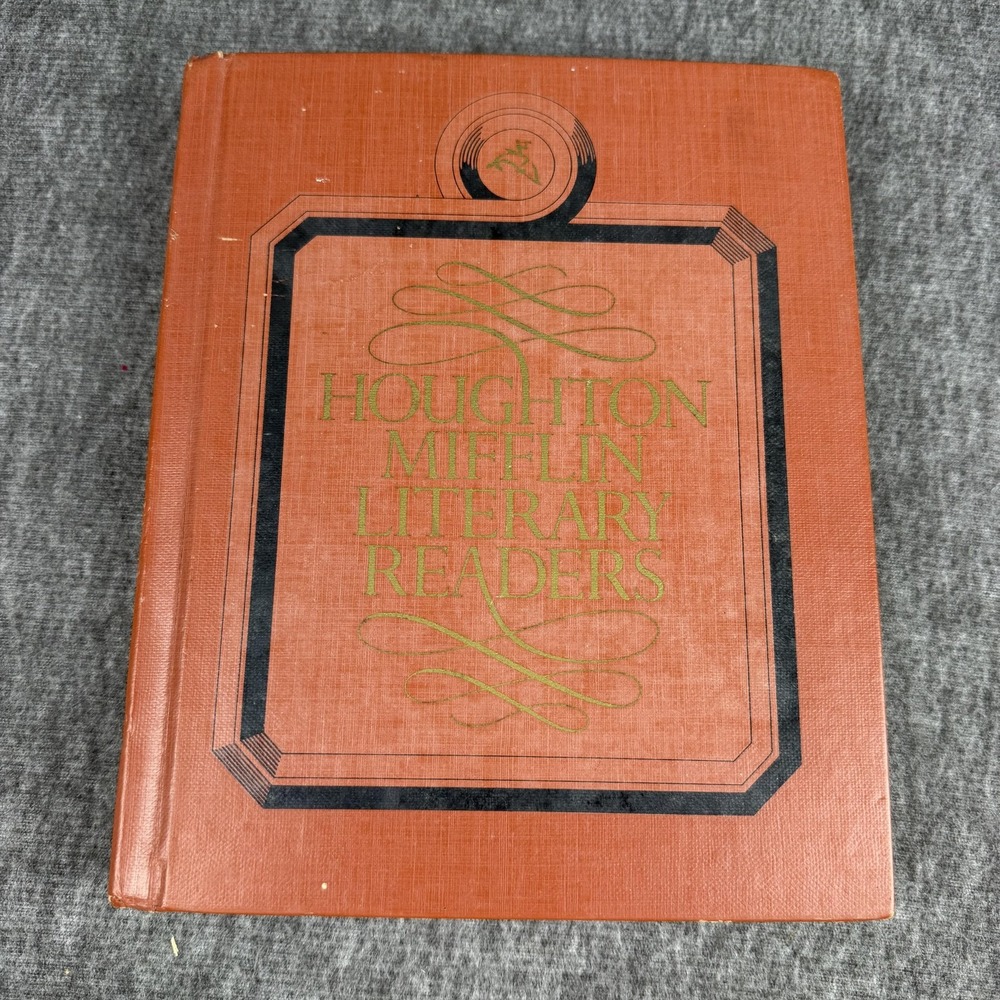 Vintage Houghton Mifflin Literary Readers Book 4 1989 HC Orange School Textbook